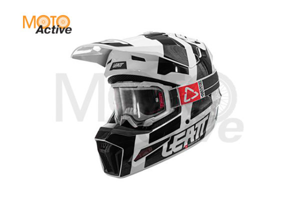 Кроссовый шлем с очками Leatt 3.5 V24 Blk-Wht